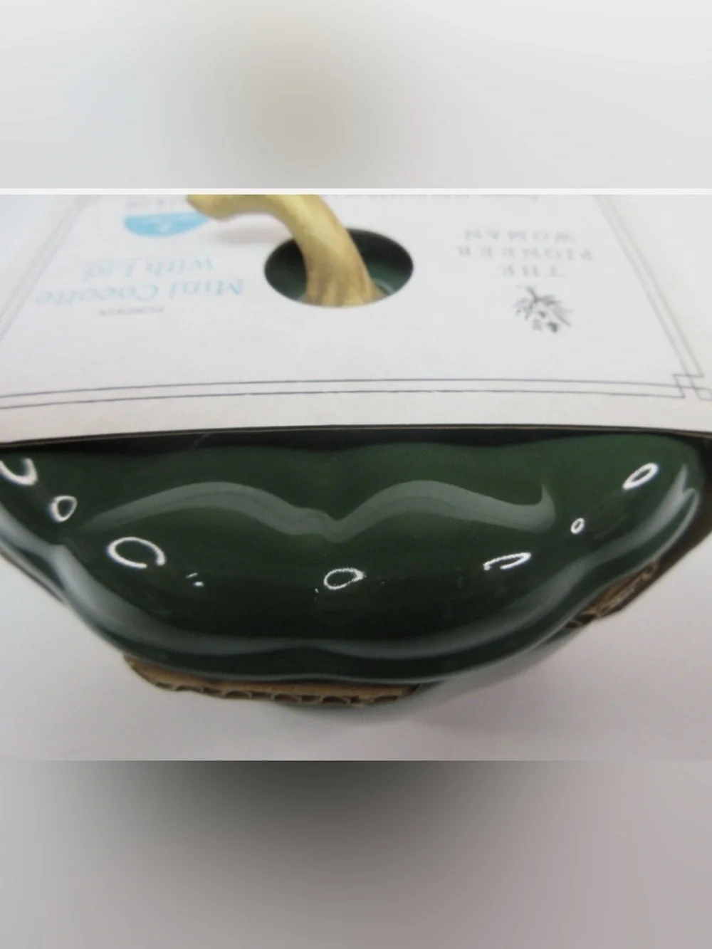 The Pioneer Woman Green Pumpkin Ceramic Casserole with Gold Stem